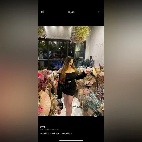 Off Shoulder Foldover Ribbed Knit Sweater - Picture 7 of 8